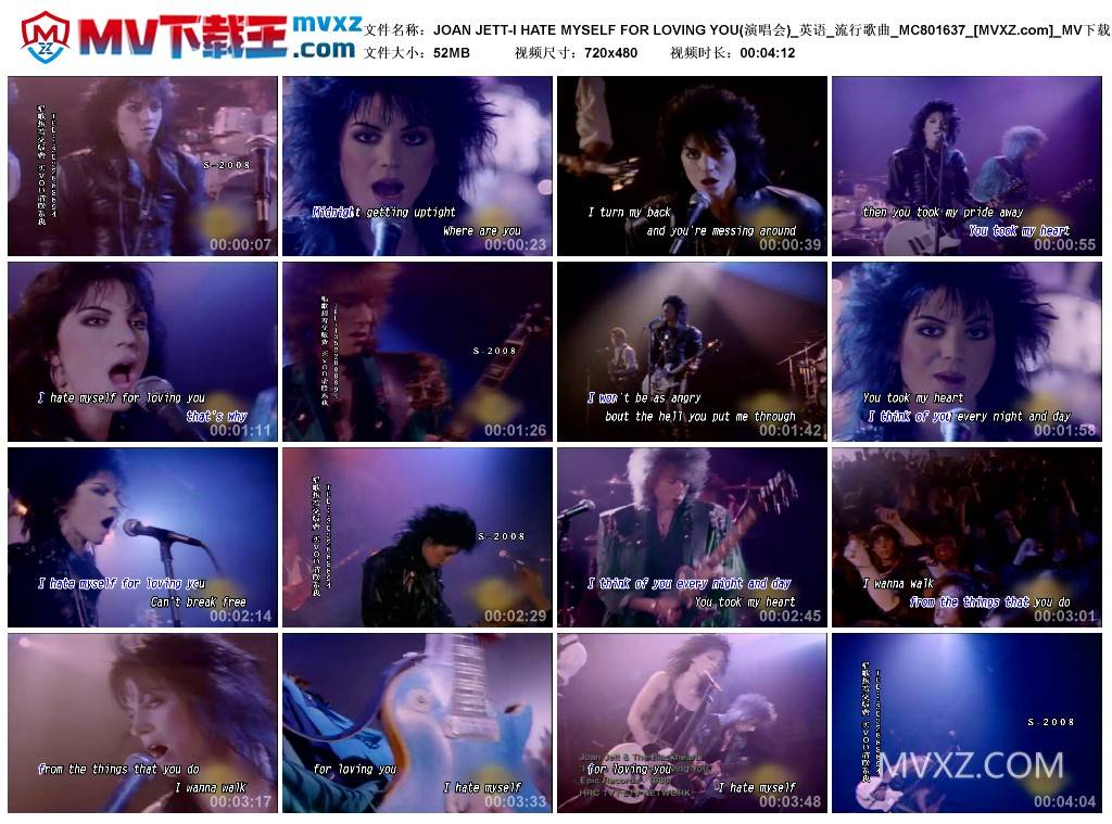 JOAN JETT-I HATE MYSELF FOR LOVING YOU(演唱会)_英语_流行歌曲_MC801637